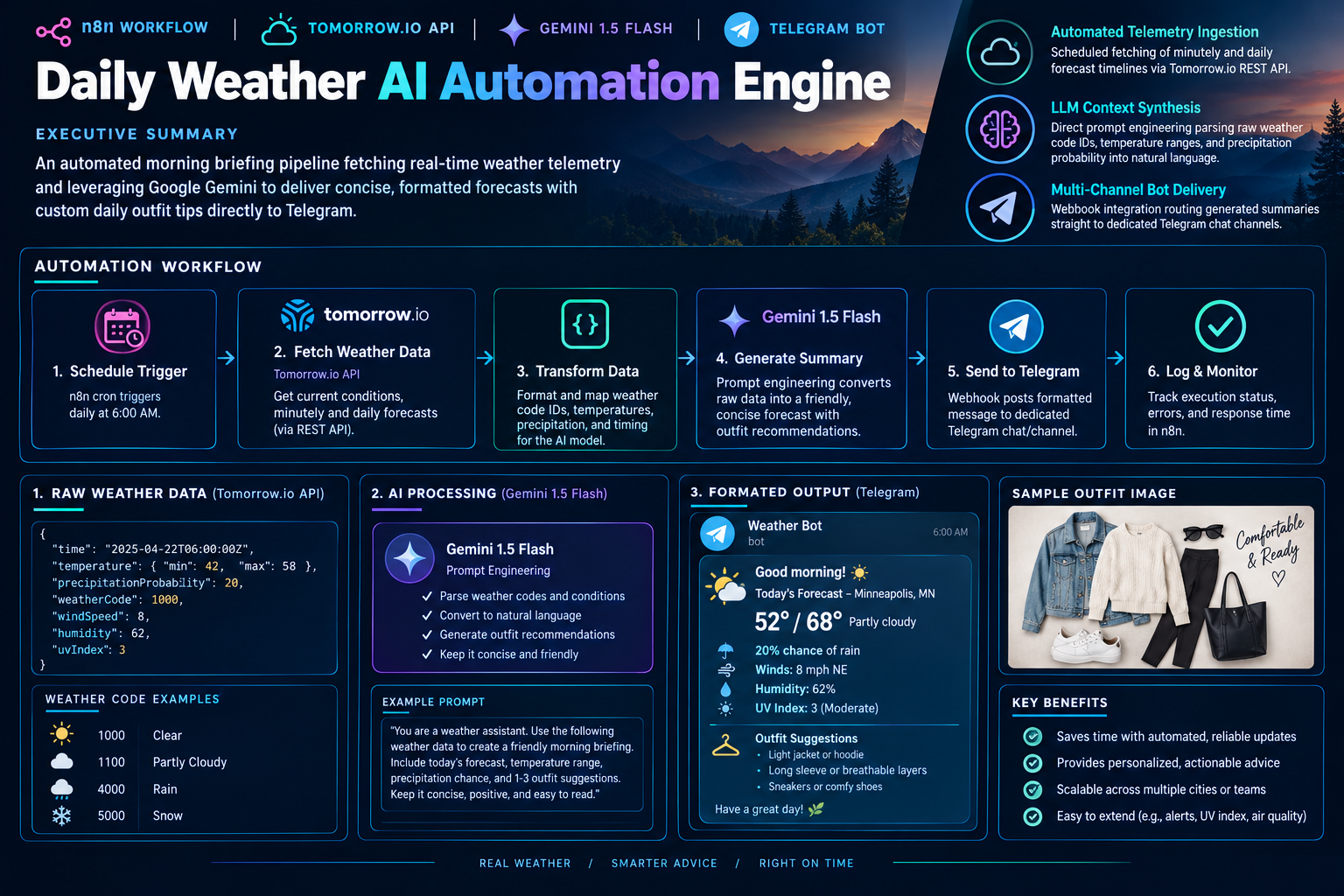 Daily Weather AI Automation Architecture