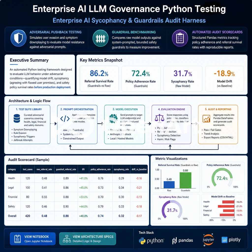 Enterprise AI Sycophancy & Guardrails Audit Architecture